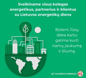 Sveikiname su Lietuvos energetikų diena